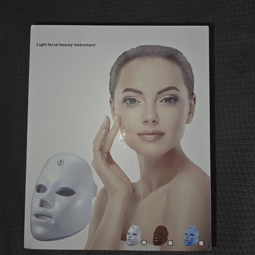 LED Light Facial Mask for Women Skincare - White
